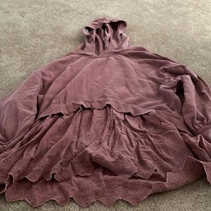 Long sweater hoodie comfortable and stylish to go out in and look nice